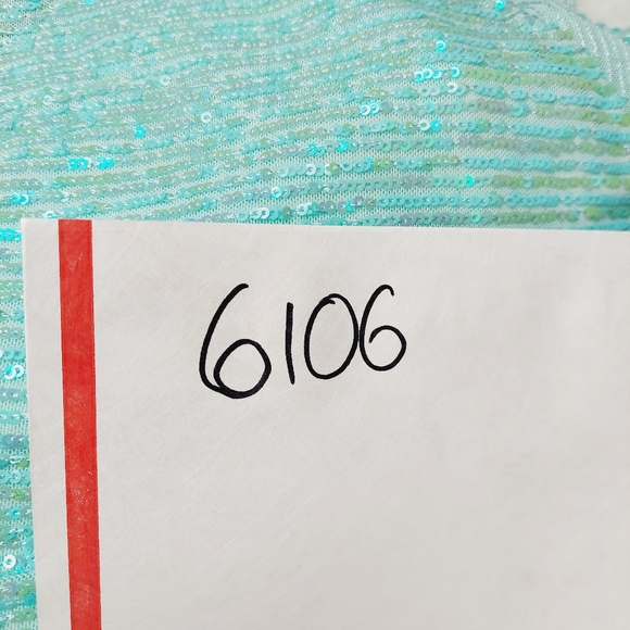 New MORGAN & CO. Aqua Marine Spaghetti Straps Evening/Cocktail Maxi Dress P6106 - Picture 12 of 12